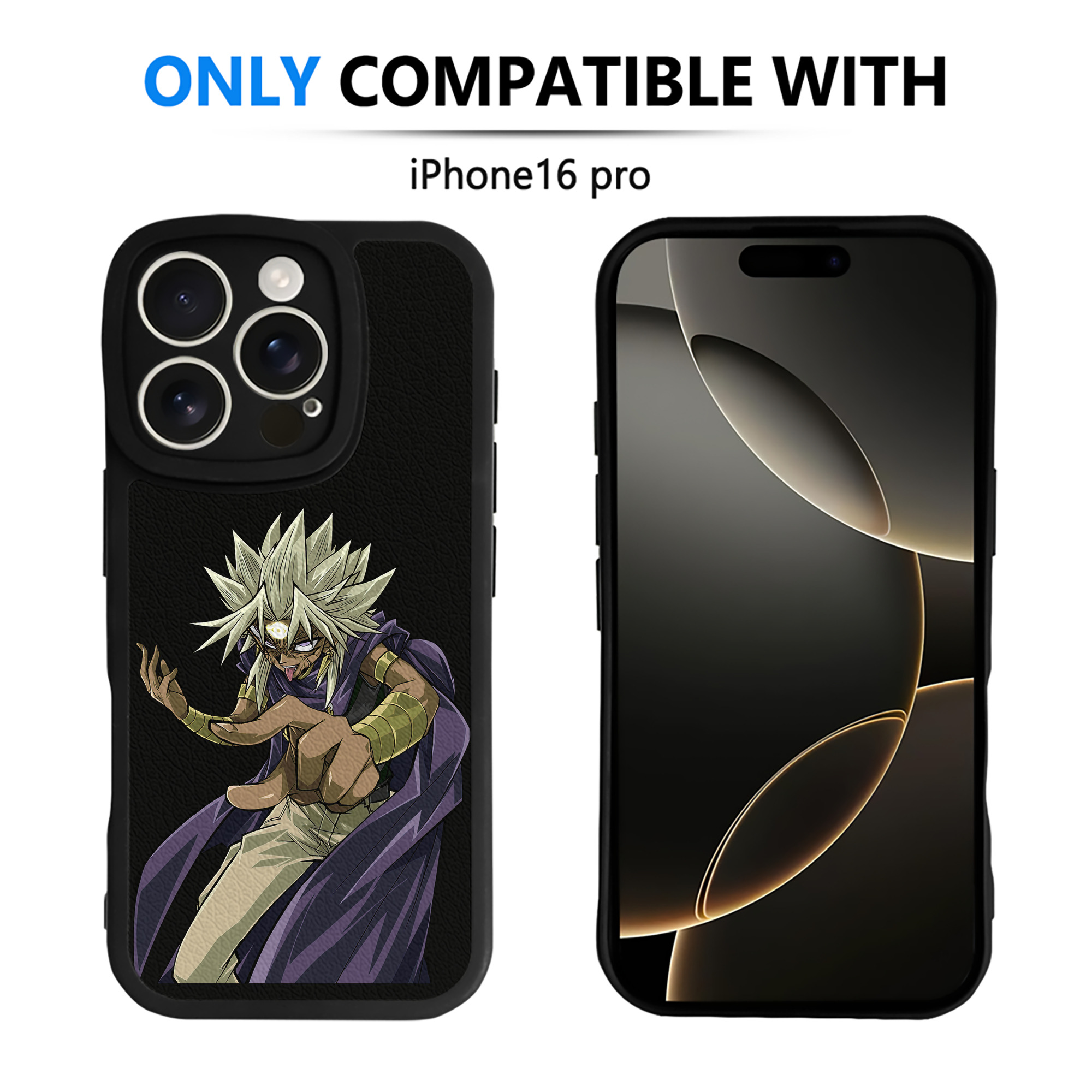 （画像用） 遊☆戯☆王 Yu-Gi-Oh! 【iPhone 16シリーズ対応】シリコンスマホケース（レザー調） 材質：シリコン